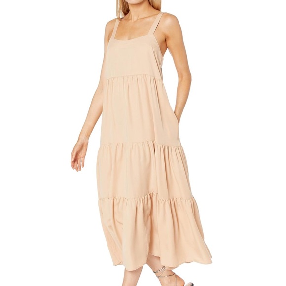 The Drop Women's Brit Tiered Ankle Maxi Tent Dress, Ginger, L - Picture 5 of 8